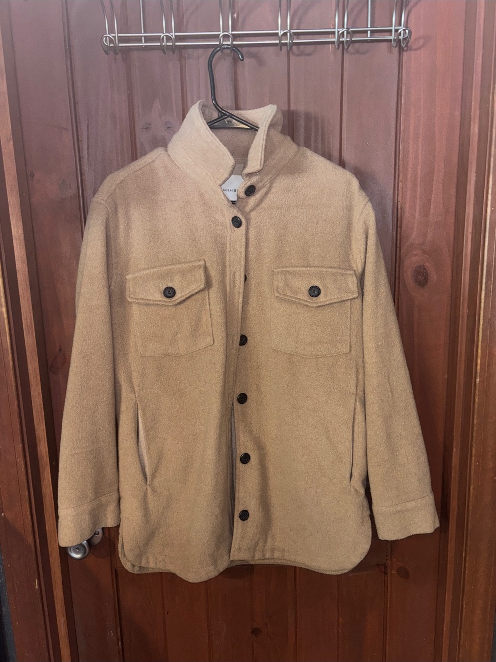 Thread & Supply Tan Button Front Shirt Jacket